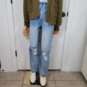 KanCan Paperbag High-Waisted Distressed Summer Jeans Size Small