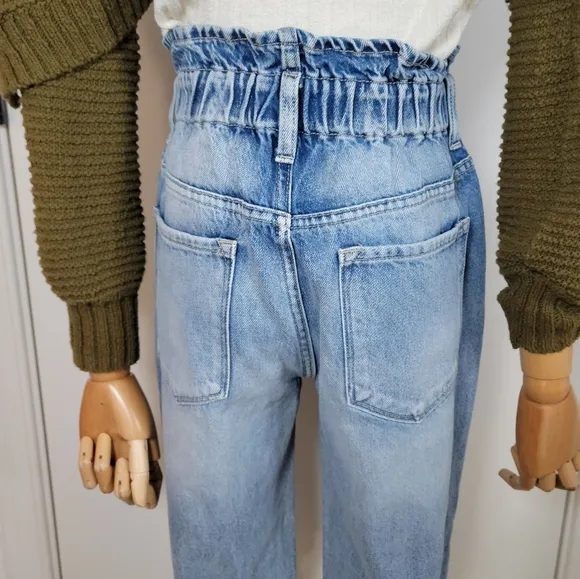 KanCan Paperbag High-Waisted Distressed Summer Jeans Size Small