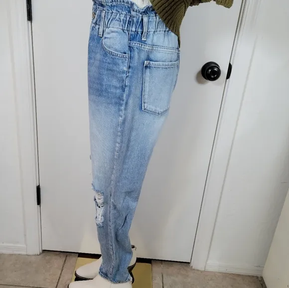 KanCan Paperbag High-Waisted Distressed Summer Jeans Size Small