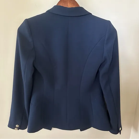 Karen Millen Tailored Button Military Blazer in Navy
