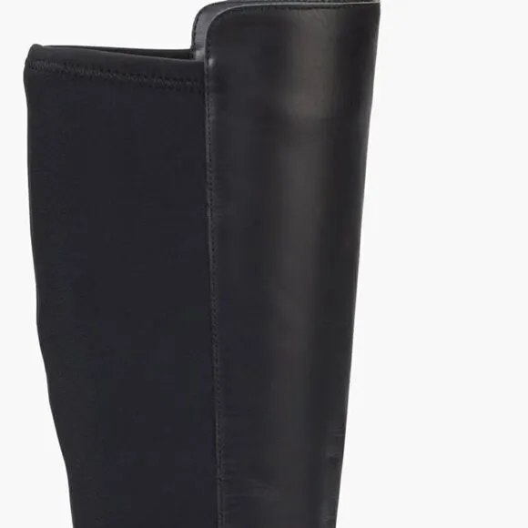 KARL LAGERFELD PARIS, Milla Rhinestone Embellished Leather riding boots size
