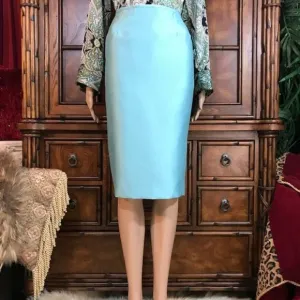 Kasper Carmel Sea Foam Shimmer Pencil Skirt