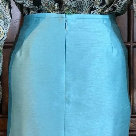 Kasper Carmel Sea Foam Shimmer Pencil Skirt