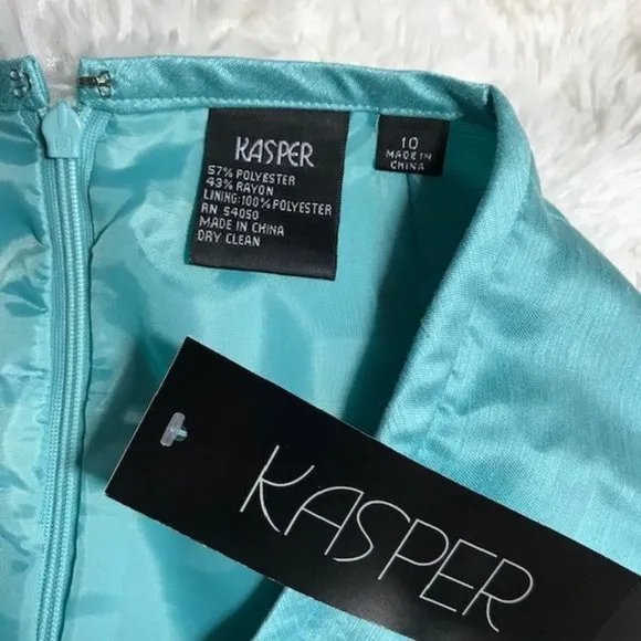 Kasper Carmel Sea Foam Shimmer Pencil Skirt