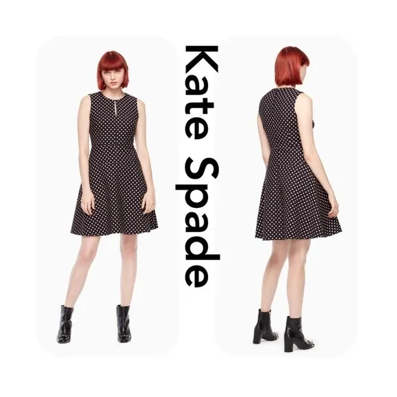 Kate Spade Diamond Jacquard A-Line Dress Size 00