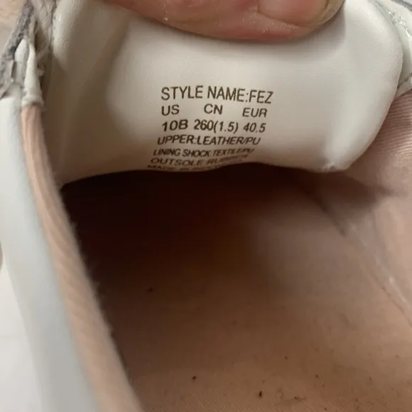 Kate Spade Fez white leather pink Spade sneakers