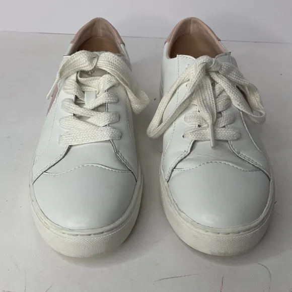 Kate Spade Fez white leather pink Spade sneakers