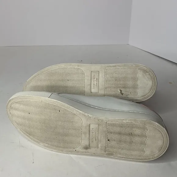 Kate Spade Fez white leather pink Spade sneakers