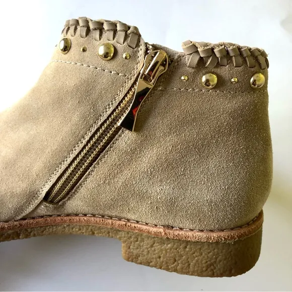Kate Spade ♠️ New York Bowie Desert Suede Bootie Studded Tasseled Size 6.5