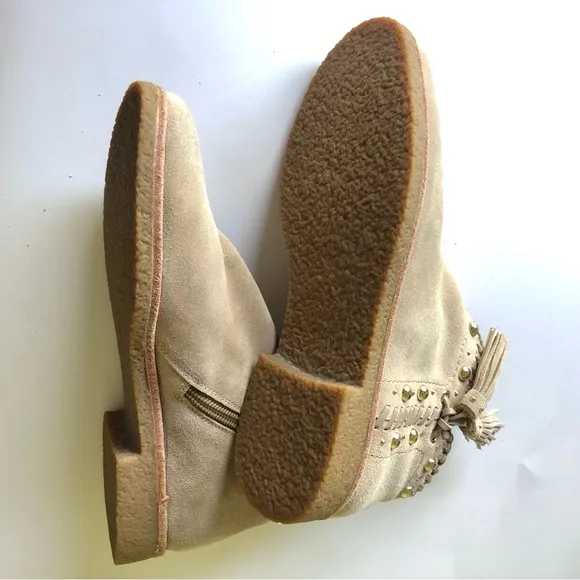 Kate Spade ♠️ New York Bowie Desert Suede Bootie Studded Tasseled Size 6.5