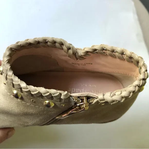 Kate Spade ♠️ New York Bowie Desert Suede Bootie Studded Tasseled Size 6.5