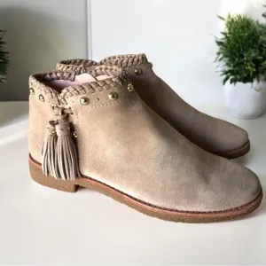 Kate Spade ♠️ New York Bowie Desert Suede Bootie Studded Tasseled Size 6.5