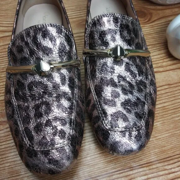 KATE SPADE NEW YORK Lana bronze flats loafers women's size 7M