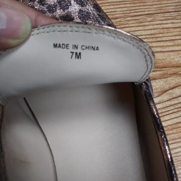 KATE SPADE NEW YORK Lana bronze flats loafers women's size 7M