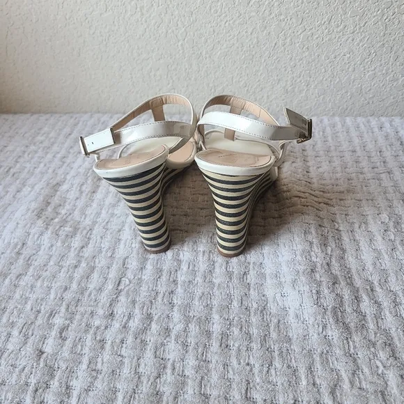 Kate Spade New York White Strappy Wedge Sandals Women's Size 9
