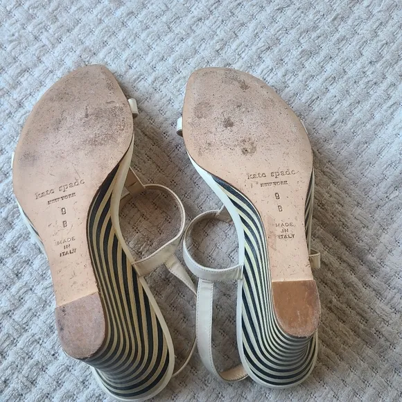 Kate Spade New York White Strappy Wedge Sandals Women's Size 9