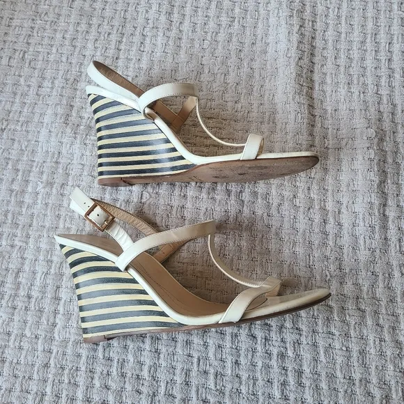 Kate Spade New York White Strappy Wedge Sandals Women's Size 9