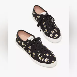 Kate Spade Vale floral daisy sneakers  linen daisy dot NEW 10