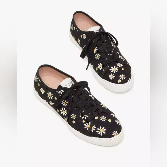 Kate Spade Vale floral daisy sneakers  linen daisy dot NEW 10