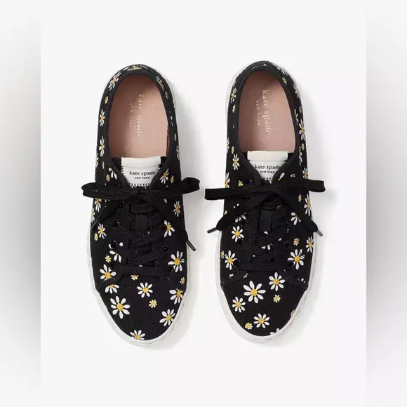 Kate Spade Vale floral daisy sneakers  linen daisy dot NEW 10
