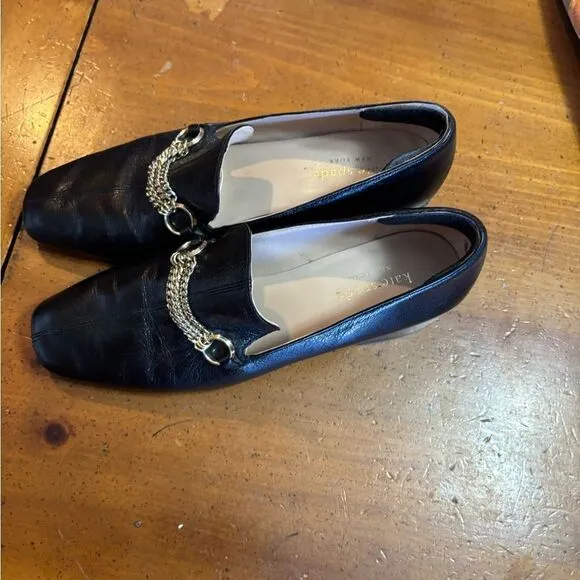 Kate Spade Black Leather Gabby Loafers size 7
