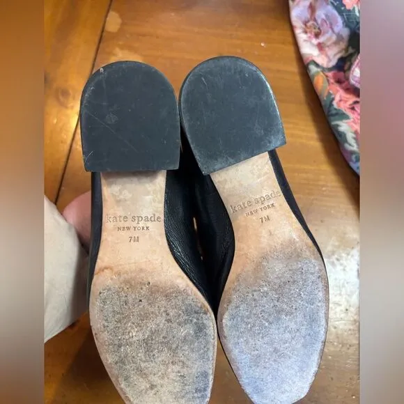 Kate Spade Black Leather Gabby Loafers size 7