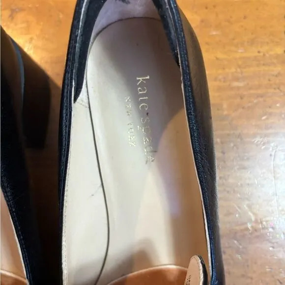Kate Spade Black Leather Gabby Loafers size 7
