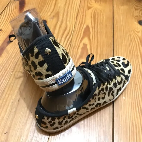 Keds Kate Spade Animal Hair Leopard Print Sneakers, EUC, 7.5