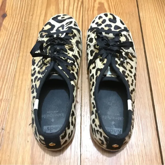 Keds Kate Spade Animal Hair Leopard Print Sneakers, EUC, 7.5