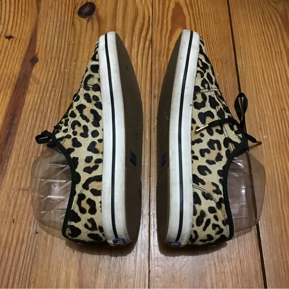 Keds Kate Spade Animal Hair Leopard Print Sneakers, EUC, 7.5