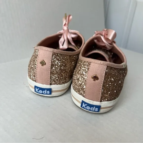 Keds X Kate Spade New York Rose Gold Glitter Sneakers 11