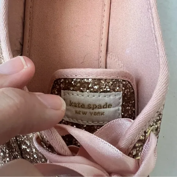 Keds X Kate Spade New York Rose Gold Glitter Sneakers 11