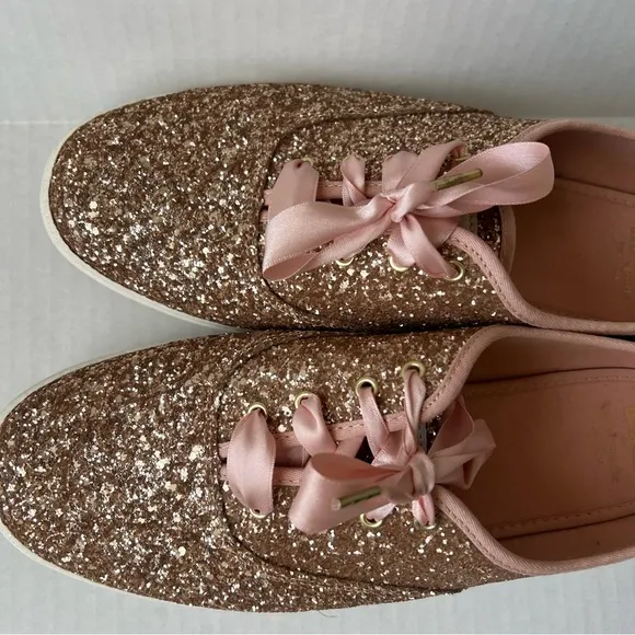 Keds X Kate Spade New York Rose Gold Glitter Sneakers 11