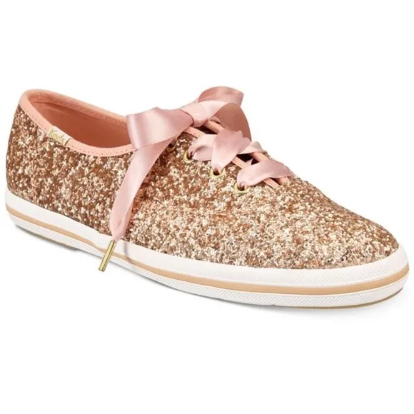 Keds X Kate Spade New York Rose Gold Glitter Sneakers 11