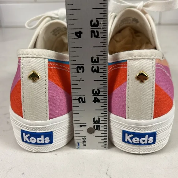 Keds X Kate Spade New York Triple Kick Multi-striped Canvas Sneakers Size 6.5