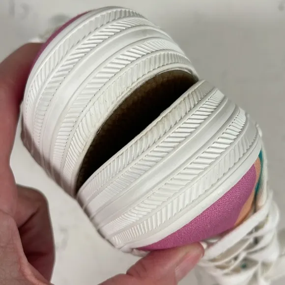 Keds X Kate Spade New York Triple Kick Multi-striped Canvas Sneakers Size 6.5