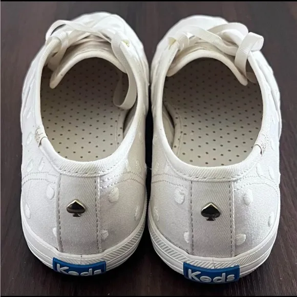 Keds X Kate Spade New York White Wedding Champion Dancing Dots Sneakers Size 6