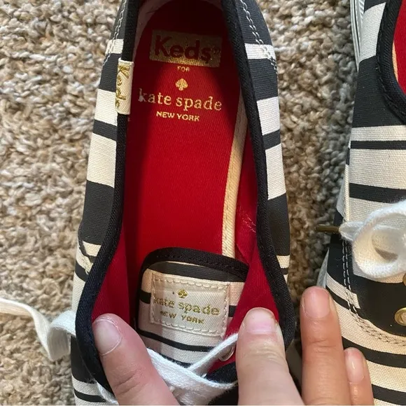 Keds x Kate Spade Triple Striped Canvas Sneakers in Size 6.5
