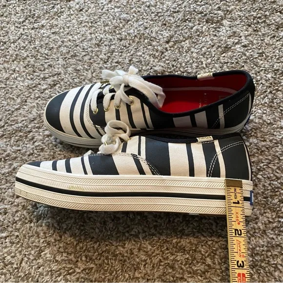 Keds x Kate Spade Triple Striped Canvas Sneakers in Size 6.5
