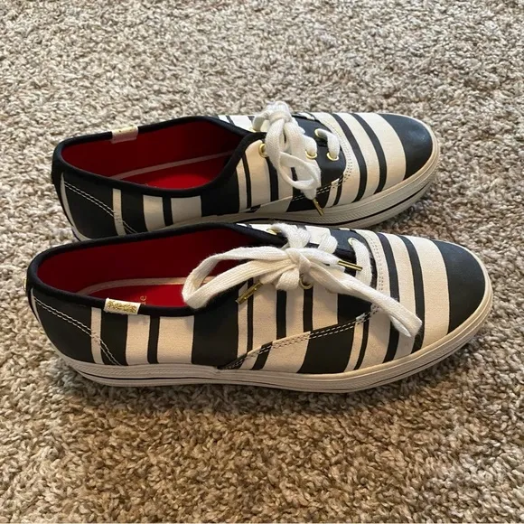 Keds x Kate Spade Triple Striped Canvas Sneakers in Size 6.5