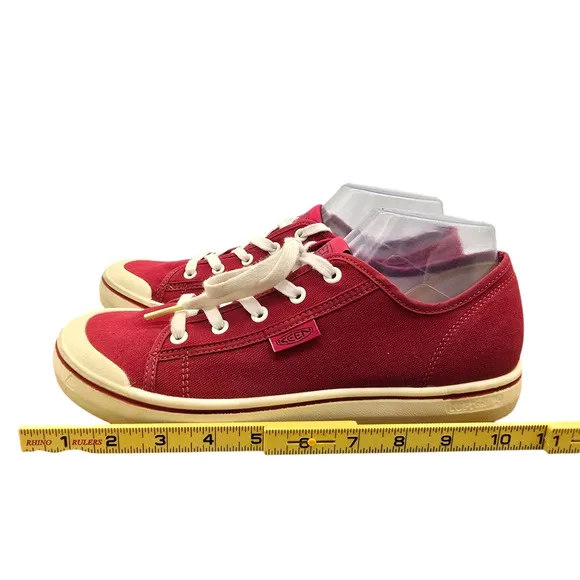 Keen Elsa Lite Canvas Sneakers Womens 11 Red 1025291 Casual Trainer Low Top