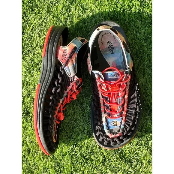 Keen Womens Size 7 Uneek &quot;Jerry Garcia&quot; New York at Night comfort Sandals Shoes