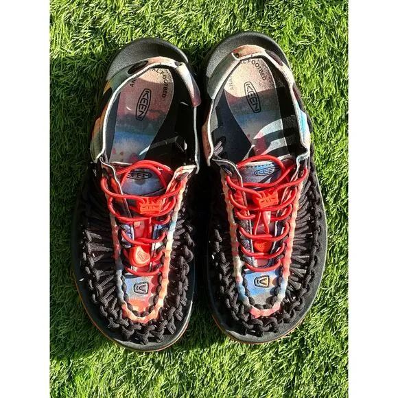 Keen Womens Size 7 Uneek &quot;Jerry Garcia&quot; New York at Night comfort Sandals Shoes