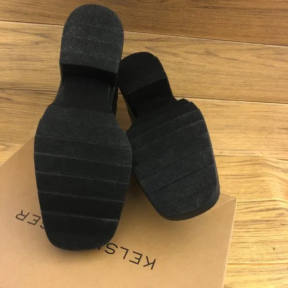 Kelsi Dagger Brooklyn black platform ankle boots/ booties, size 9 NIB