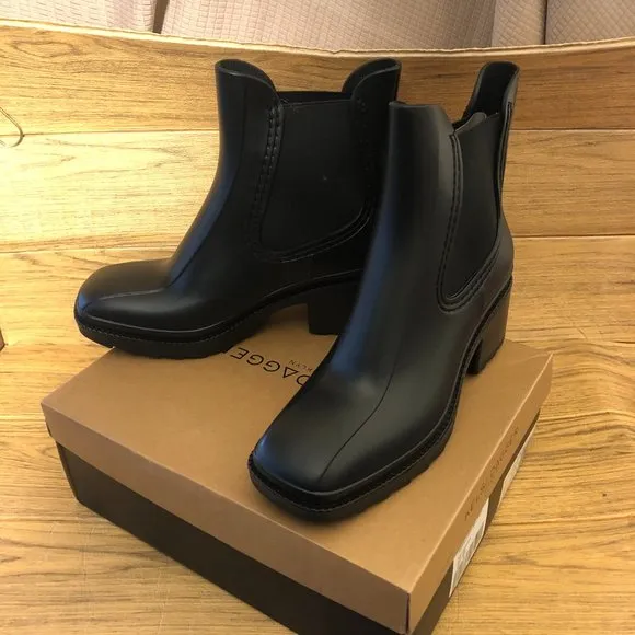 Kelsi Dagger Brooklyn black platform ankle boots/ booties, size 9 NIB