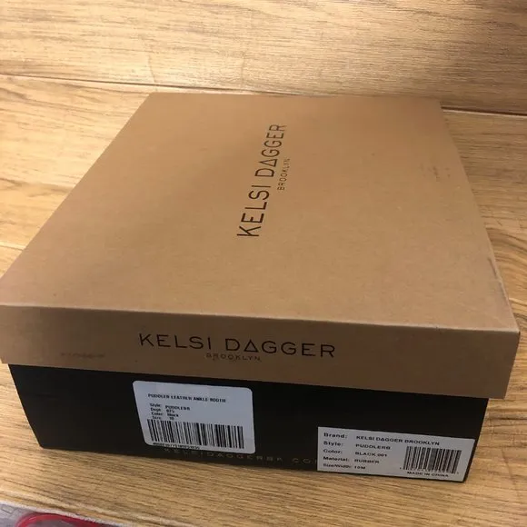 Kelsi Dagger Brooklyn black platform ankle boots/ booties, size 9 NIB