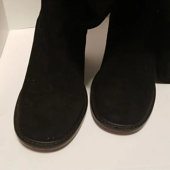 Kelsi Dagger OTK Logan Black Suede Anthropologie Chunky Soles Size 6.5.  B87