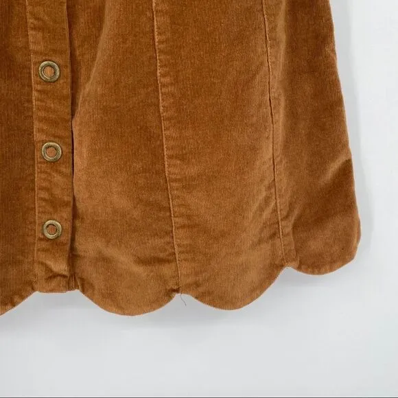 Kendall &amp; Kylie brown tan corduroy skirt size XS. Y2 1990 1980 vibe style trend