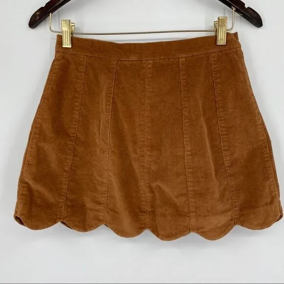 Kendall &amp; Kylie brown tan corduroy skirt size XS. Y2 1990 1980 vibe style trend