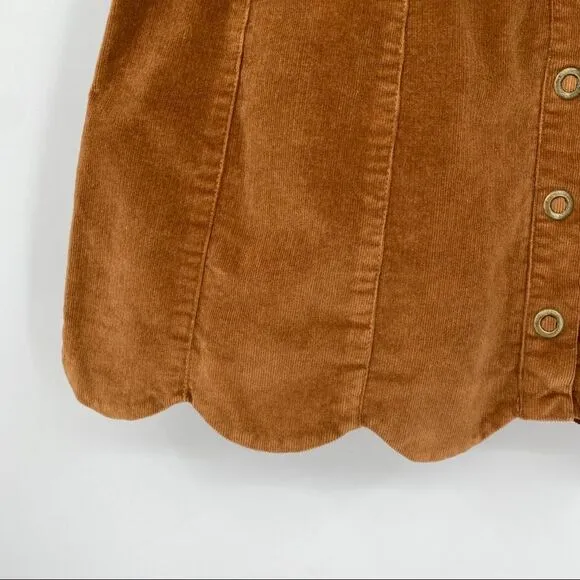 Kendall &amp; Kylie brown tan corduroy skirt size XS. Y2 1990 1980 vibe style trend